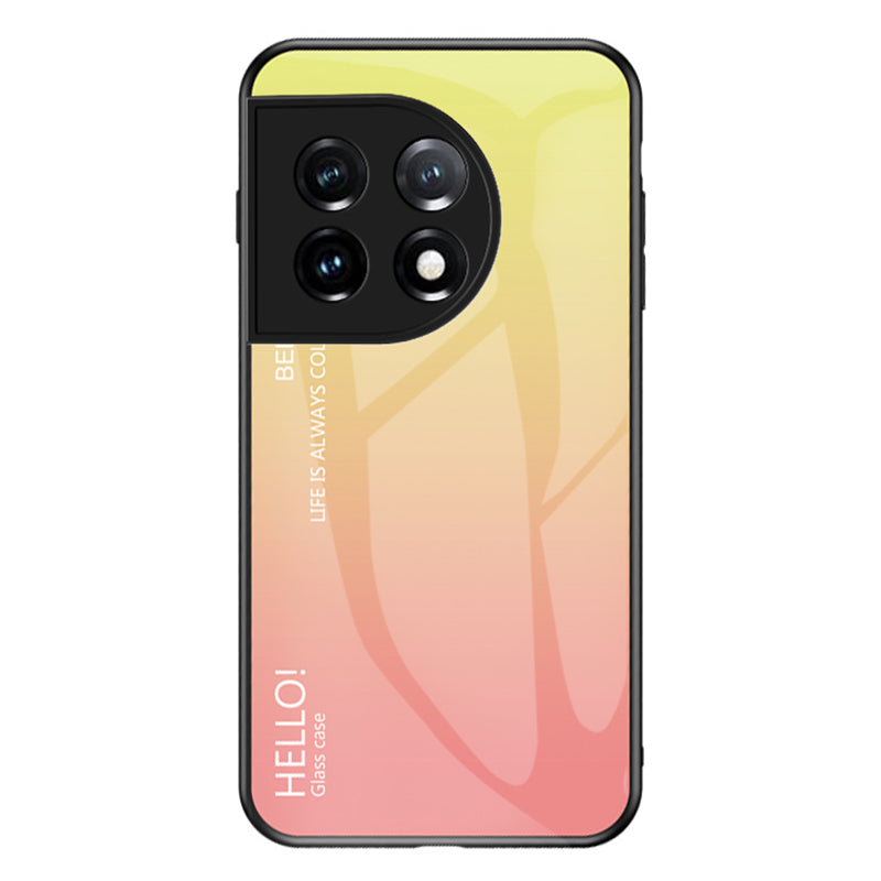 For OnePlus 11 5G Gradient Color Phone Case Anti-Scratch Tempered Glass PC Back TPU Frame Hybrid Cover For OnePlus 11 5G Gradient Color Phone Case Anti-Scratch Tempered Glass PC Back TPU Frame Hybrid Cover